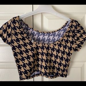 Houndstooth crop top